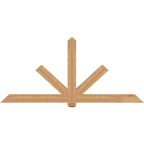 Ekena Millwork Kennewick Timber Gable Bracket, Western Red Cedar, 96"W x 44"H x 3 1/2"D x 5 1/2"F, 11/12 Pitch GBW096X44X0406KEN00SWR - main